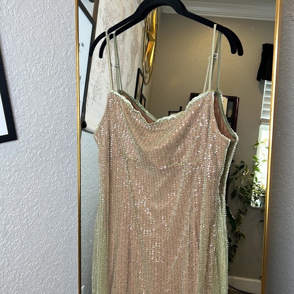 LIMITED EDITION House of CB 'Alondra' Cafe Au Lait Beaded Maxi Dress NWOT - Picture 10 of 13